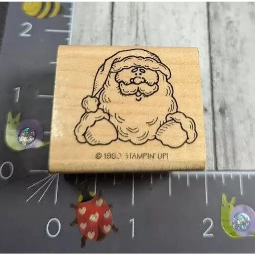 Stampin' Up! Santa Christmas 1998 Rubber Stamp Wood #B45